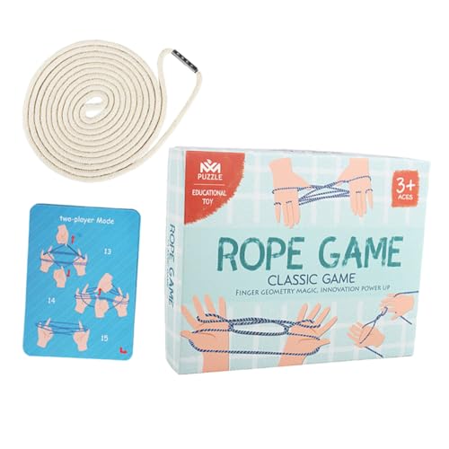 Milisten 1 Satz Seilspielzeug Cradle Rope Game für Partys und Outdoor Aktivitäten Fördert Geschicklichkeit und Perfektes für Familien und Freunde von Milisten
