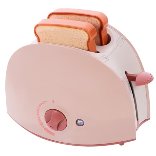 Milisten 1 Satz Simulation Elektrischer Spielzeuge Babyspielzeug Kindertoaster -Toaster Gefälscht Simulation Brotbackautomat Küche Spielhaus Rosa Plastik von Milisten