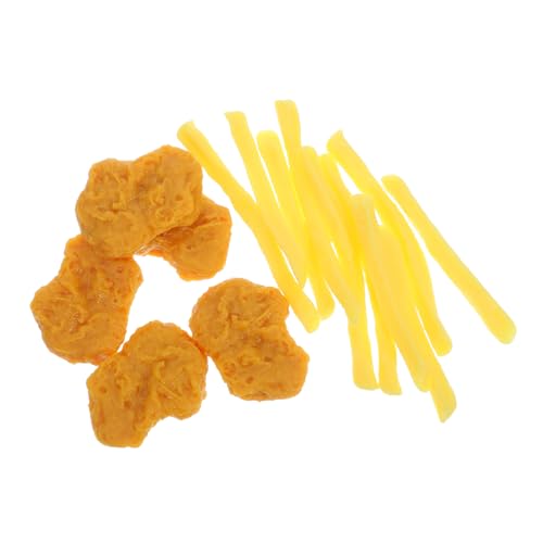 Milisten 1 Satz Simulationsmodell für Pommes Frites realistisches gefälschtes Essen Künstliches Essen gefälschte Pommes Pommes-Frites- PVC von Milisten