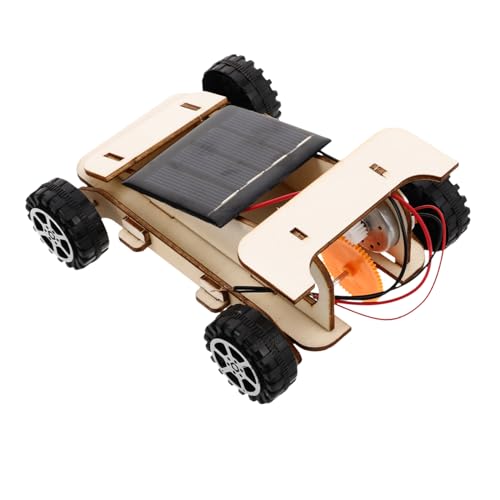 Milisten 1 Satz Solarauto Vorbau-Kits Bausätze für Modellautos Wissenschaftliche Experimente für Solarmotor-Kit Holz von Milisten