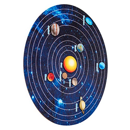 Milisten 1 Satz Sonnensystem-Puzzle Planeten für Sonnensystem für Sonnensystemmodell für Modelle des Sonnensystems Erkenntnisrätsel Puzzle für hölzern von Milisten