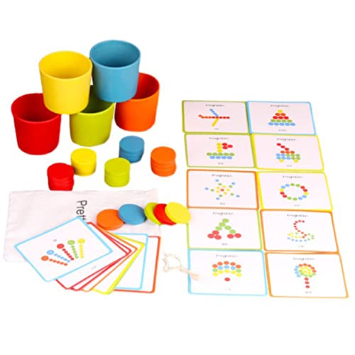 Milisten 1 Satz Sortierbecher für Interaktives Montessori zur Farberkennung und Farbzuordnung für Kleinkinder für Lernspiele und Feinmotorikentwicklung von Milisten