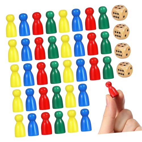 Milisten 1 Satz Spielsteine ​​Holzschachfiguren Brettspiel Spielfiguren Brettspielzubehör Holzschach Schachbrett Schachbrettspiele Spielfiguren Schachmarker Spielmarken Brettspiel von Milisten