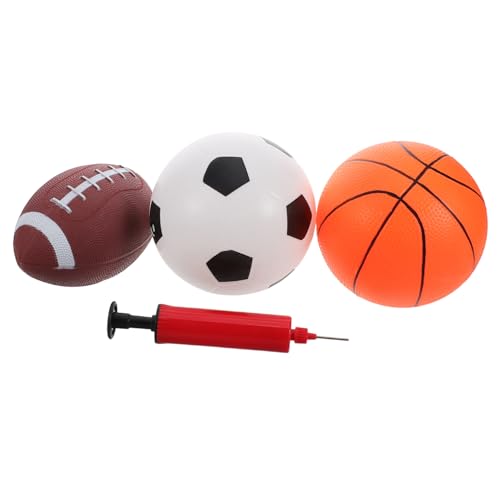 Milisten 1 Satz Spielzeugballkombination Kinderbasketball Basketball für Kleinkinder Sprungball für kleine Hüpfbälle Basketball mit Pumpe Mini-Basketballspielzeug Kunststoff von Milisten
