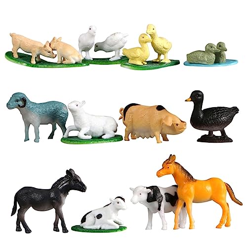 Milisten 1 Satz Teiliges Set Bauernhof Tiere Realistische Simulation Tierfiguren für Frühe Bildung für und Formbewusstsein Sicher und Leicht zu Transportieren von Milisten