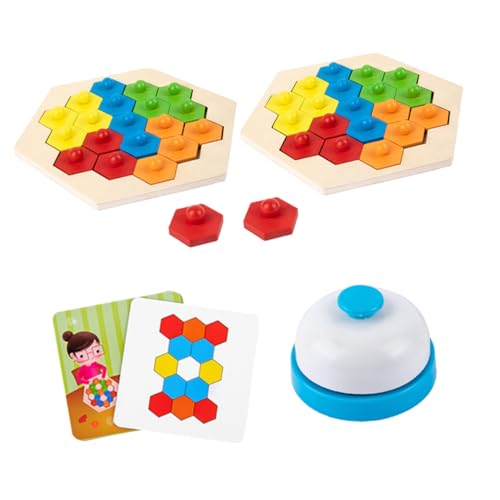 Milisten 1 Satz Waben -Puzzlespielzeug Puzzle- für aus Holzblöcken Bildungsspielzeug Rätsel zum frühen Lernen kreatives wabenpuzzle pädagogisches hölzern von Milisten