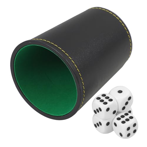 Milisten 1 Satz Würfel Gesetzt Würfelspiel Center Container Zittern Würfelbecher Groß Ktv Spielpokal Spielzubehör Würfel Liefert Halter Für Spielwürfel Würfel Zubehör Schwarz Pu、abs Milisten 1 Satz Würfel Gesetzt Würfelspiel Center Container Zittern Würfelbecher Groß Ktv Spielpokal Spielzubehör Würfel Liefert Halter Für Spielwürfel Würfel Zubehör Schwarz Pu、abs von Milisten