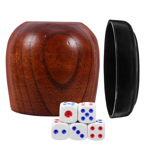 Milisten 1 Satz Würfelbecher Set aus Holz mit Kleinen Würfeln für Brettspiele und Partys Sicherer Halt rutschfest Geeignet für Drinnen und Draußen Milisten 1 Satz Würfelbecher Set aus Holz mit Kleinen Würfeln für Brettspiele und Partys Sicherer Halt rutschfest Geeignet für Drinnen und Draußen von Milisten