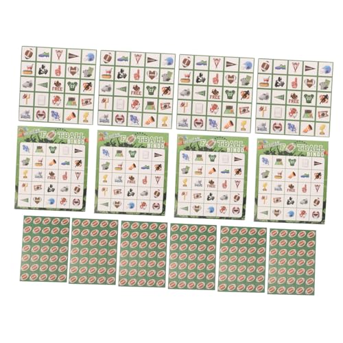 Milisten 1 Satz -brettspiel Sportparty -Dekorationen Bingo-Spielkarten Geburtstagsfeierdekorationen Fußball -wohnungsdekoration Fußballpartyspiele Fußballpartygunst Papier von Milisten