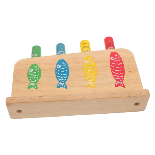 Milisten 1 Satz hüpfender Spielstock passendes interaktives Kinderspielzeug Lernen passendes Katzenspielzeug aus Holz Kleinkind-Matching-Spiel hölzern von Milisten
