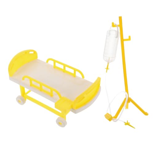 Milisten 1 Satz medizinisches Bett Kind simulieren vorgeben interaktives zubehör Medizinisches Tragbares Spielset Arzt-Spielset Arzt Plastik Yellow von Milisten