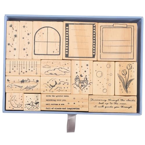 Milisten 1 Schachtel Holzstempel Set Vintage Romantische Stempel für DIY Scrapbooking Himmelstür Serie Langlebige Mehrfach Verwendbare Holzstempel für Fotoalben Grußkarten und Kreative Milisten 1 Schachtel Holzstempel Set Vintage Romantische Stempel für DIY Scrapbooking Himmelstür Serie Langlebige Mehrfach Verwendbare Holzstempel für Fotoalben Grußkarten und Kreative von Milisten