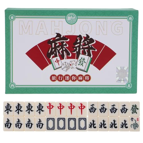 Milisten 1 Schachtel Mini Mahjong Set Tragbares Handgerolltes Mahjongspiel für Reisen und Kleine Räume Kompaktes Lustiges Mahjongspiel Geeignet für Schlafsäle und Familienunterhaltung Milisten 1 Schachtel Mini Mahjong Set Tragbares Handgerolltes Mahjongspiel für Reisen und Kleine Räume Kompaktes Lustiges Mahjongspiel Geeignet für Schlafsäle und Familienunterhaltung von Milisten