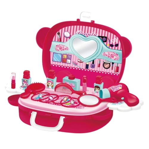 Milisten 1 Schachtel Simulation Schminkkoffer für Mädchen Kindgerechtes Sicheres Makeup Set Pflegeleicht mit Abgerundeten Kanten Fördert Aufbewahrung und Rollenspiel von Milisten