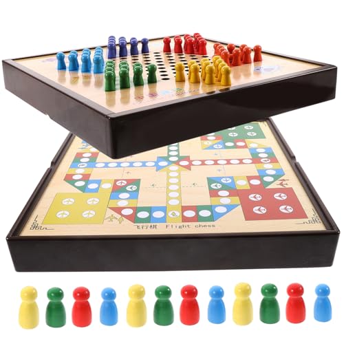 Milisten 1 Set Brett Tischplatte Schach Tischplatte Früh Pädagogisches Pädagogisches Kognitiven Logik Denken Holz von Milisten