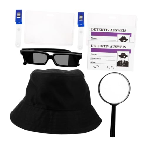 Milisten 1 Set Detektiv Partyspielzeug Halloween Dekoration Mit Kleid Polizeijunge Indoor Kit Schutzbrille Kostüme Detektivbrille Ass Für Kappen Mystery Erwachsene von Milisten