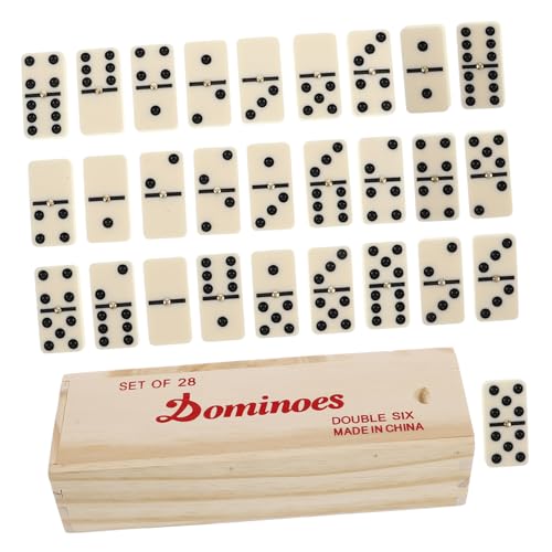Milisten 1 Set Dominospiel Dominosteine ​​Dominosteine ​​Für Dominoschalen Dominospiel Dominotisch Mini Dominospiele Für Erwachsene Dominohalter Holz von Milisten