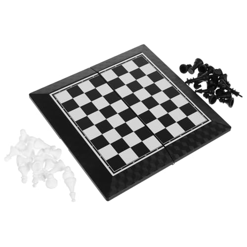 Milisten 1 Set Faltbares Schachbrett Reiseschach Dame Brettspiel Tischschach Brettspiel Schach Für Schachbretter Taschenschach Brettspiele Für Erwachsene Schachtisch Schachspiel von Milisten