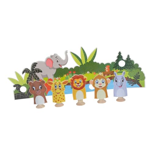 Milisten 1 Set Filz Fingerpuppen Fingerpuppen Bade Fingerpuppen Fingerpuppen Partygeschenke Tier Fingerpuppen Bauernhoftiere Mini Puppen Tierspielzeug Filztiere Holz von Milisten