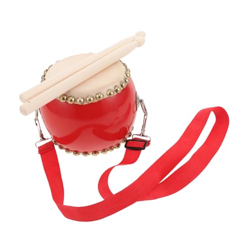 Milisten 1 Set Früherziehung Schlaginstrumente Musikinstrumente Chinesische Trommel Trommeln Babytrommel Handtrommel Kindertrommel Schaffell von Milisten