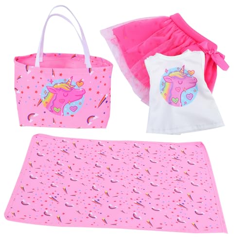 Milisten 1 Set Girl Doll Kleidung Und Accessoires Set Einschließlich Babypuppen-Outfits Im Freien Für Essmatte Und Tasche Für 18-Zoll-Baby-mädchen Puppen Milisten 1 Set Girl Doll Kleidung Und Accessoires Set Einschließlich Babypuppen-Outfits Im Freien Für Essmatte Und Tasche Für 18-Zoll-Baby-mädchen Puppen von Milisten