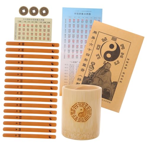 Milisten 1 Set Hexagramm Werkzeug Wahrsage Requisite Wahrsage Spielstäbe Chinesisches Wahrsage Werkzeug Chinesische Wahrsage Stäbe Chinesische Wahrsage Spiel Requisite Wahrsage Spiel von Milisten