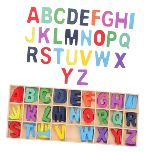 Milisten 1 Set Hölzerne Alphabetblöcke Für Kinder Mit Aufbewahrungsfachausbildung Spielzeug Bildung Kinder Spielzeug Interaktives Spielzeug Wiederverwendbares Lernspielzeug von Milisten