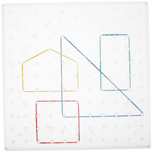 Milisten 1 Set Interaktives Pegboard Geometrie Puzzlebrett Vorschul Geoboard Geoboard Mathematisches Lernspielzeug Kunst Und Geometriespielzeug Spannendes Formspielzeug Geoboard von Milisten