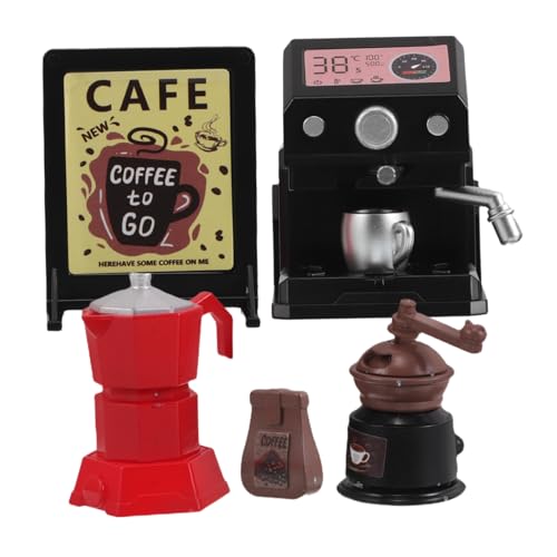 Milisten 1 Set Kaffeehaus Modell Puppenhaus Puppenhaus Wohnzimmermöbel Puppenhaus Mini Zubehör Mini Kaffeemaschine Puppenhaus Zubehör Kaffeemaschine Mini Café Kunststoff von Milisten