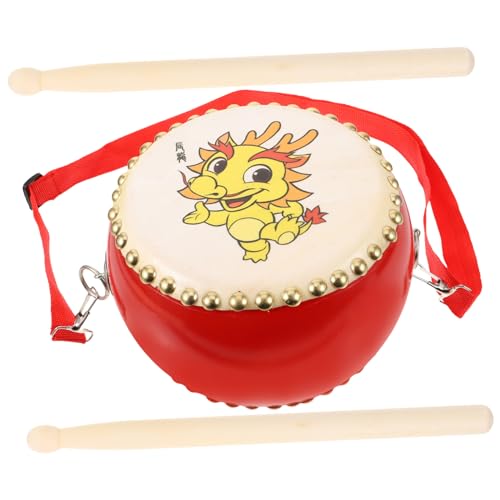 Milisten 1 Set Kindertrommelspielzeug Kinderlernspielzeug Handtrommel Bühnentrommel Tragbares Trommelspielzeug Kindertrommelspielzeug Percussion Musikspielzeug Kindertrommelspielzeug von Milisten