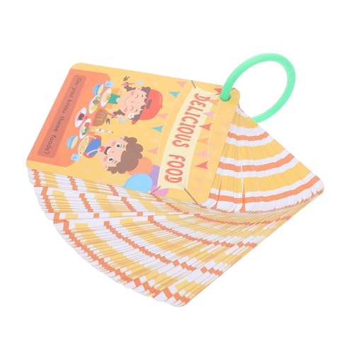 Milisten 1 Set Lernspielzeugkarten Für Kleinkinder Babys Sensorische Lebensmittel Lernkarten Für Lernmaterial Lernkarten Kinderspielzeug Lernkarten Gelbes Papier von Milisten