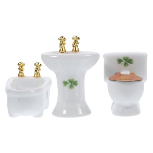 Milisten 1 Set Mini Kleine Möbel Waschtisch Badewanne Dekorative Miniatur Von Modell Toilette Badezimmer Gefälschte Keramik Milisten 1 Set Mini Kleine Möbel Waschtisch Badewanne Dekorative Miniatur Von Modell Toilette Badezimmer Gefälschte Keramik von Milisten
