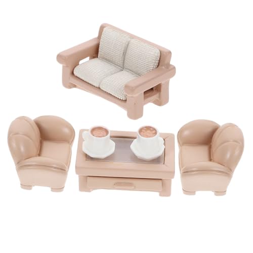 Milisten 1 Set Mini Sofa Puppenhäuser Mini Puppenhaus Mini Figuren Modell Puppenhaus Mini Sofa Puppenhaus Für Puppenhaus Zubehör Tiny Homes Puppenhaus Möbel Harz von Milisten