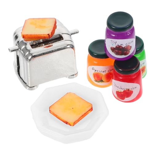 Milisten 1 Set Mini Werkzeuge Harz Toaster Miniatur Puppe Möbel Prop Legierung Mini Toaster von Milisten