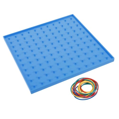 Milisten 1 Set Nagelbrett Lehrmittel Stecktafel Lernspielzeug Mathematisches Geoboard Pädagogische Requisite Geoboard Aktivitäten Visuelles Lernspielzeug Lern Geoboard von Milisten