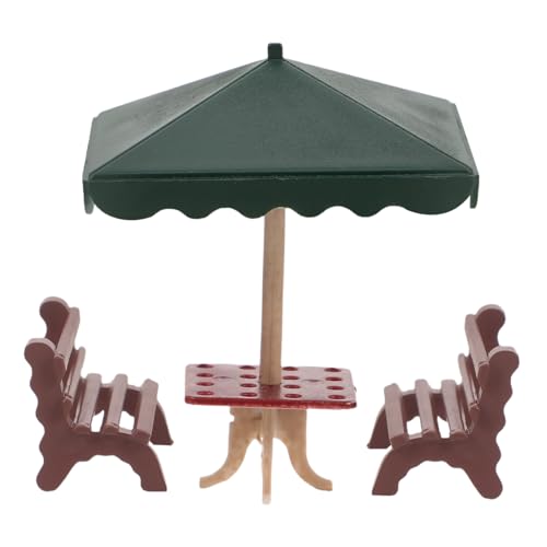 Milisten 1 Set Parkstuhl Modell Puppenhaus Puppenhausmöbel Puppenmöbel Mini Mikrolandschaftszubehör Puppenhausstühle Mikrolandschaftsspielzeug Mini Hausbank Kaffee Kunststoff von Milisten