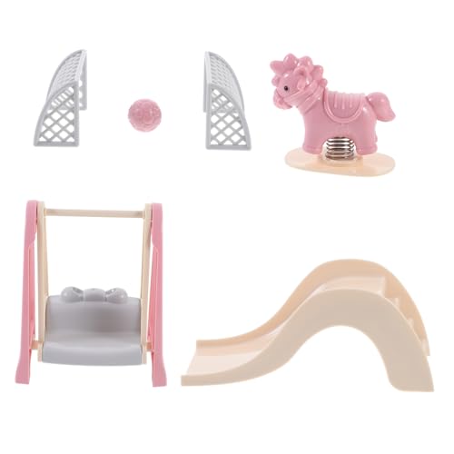 Milisten 1 Set Puppenhaus Dekoration Puppenhaus Zubehör Mikro Szenen Ornamente Puppenhaus Szenen Requisite Mini Schaukelpferd Dekoratives Ornament Mini Szenen Schaukel von Milisten