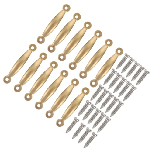 Milisten 1 Set Puppenhaus Möbelzubehör Puppenmöbelknöpfe Puppenhaus Miniatur Türgriffe Miniatur Möbel Puppenhäuser Miniatur Türgriffe Mini Schubladenknöpfe Metall Golden von Milisten