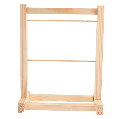 Milisten 1 Set Puppenkleiderbügel Miniatur Puppenhaus Zubehör Kleider Organizer Puppenhaus Puppenzubehör Mädchenpuppe Puppen Babypuppe Mini Kleiderständer Holz Mini von Milisten