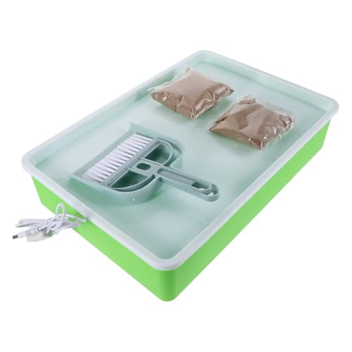 Milisten 1 Set Sandmalerei Plattform Tablett Vorschul Sandkunst Sandspieltisch Sandzeichenbrett Sandkunst Kits Doodle Board Sandtisch Kunststoff Hellgrün von Milisten