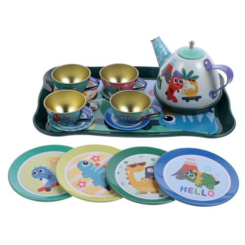 Milisten 1 Set Spielhaus Teeservice Teetassen Kleines Teegeschirr Spielset Mini Teetasse Babys Mädchen Mini Teekessel Für Weißblech von Milisten