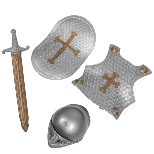 Milisten 1 Set Spielschild Kostüm Mittelalterliches Cosplay Helme Rüstungen Schwerter Zubehör Kleines Schild Für Jungen Schild Spielzeugschild Für Von 4–6 Jahren Spielzeugschild von Milisten