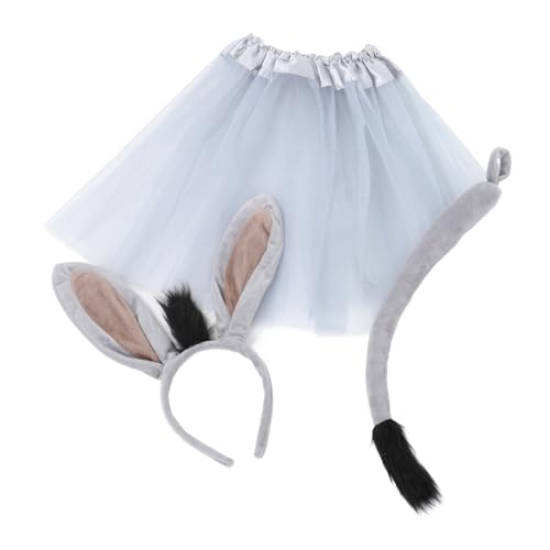 Milisten 1 Set Stirnband Gazerock Halloween Kostüm Für Erwachsene Halloween Esel Kostüm Halloween Cosplay Set Esel Kostüm Für Erwachsene Bauernhoftier Kostüm Eselhut von Milisten
