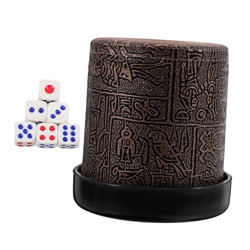 Milisten 1 Set Würfelbecher Party Caddy Farbige Würfel Zubehör Würfel Brettspiel Trinkunterhaltung Würfelspiel Würfel Shaker Halter Würfelspiel Requisiten Würfelbecher Ktv Spielbecher von Milisten