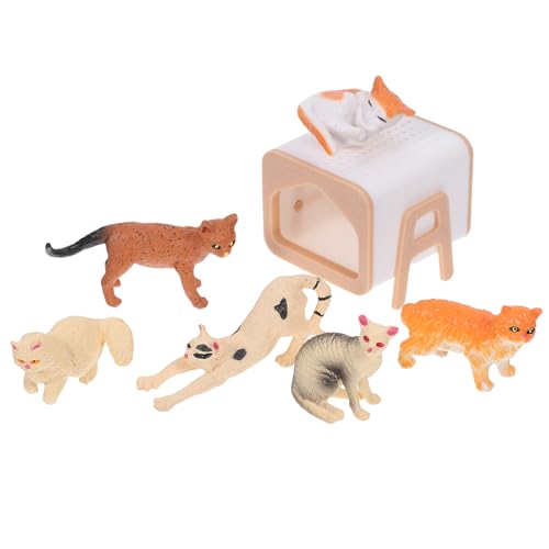 Milisten 1 Set realistische Katzen-Puppenhaus-Dekoration – Miniatur-Katzenfiguren für Tortenaufsätze, Mikro-Landschaftsornamente und interaktives Rollenspiel-Haustierspielzeug für Kinder Milisten 1 Set realistische Katzen-Puppenhaus-Dekoration – Miniatur-Katzenfiguren für Tortenaufsätze, Mikro-Landschaftsornamente und interaktives Rollenspiel-Haustierspielzeug für Kinder von Milisten