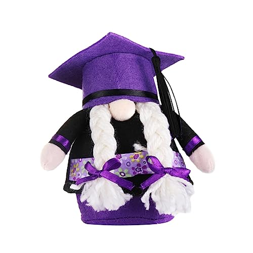 Milisten 1 Stück Abschlussfeier Deko GNOME Puppe mit Abschlussmütze Lustiges Stoffspielzeug für Graduierung als Fotorequisite und Partydeko Farben für Erwachsene von Milisten