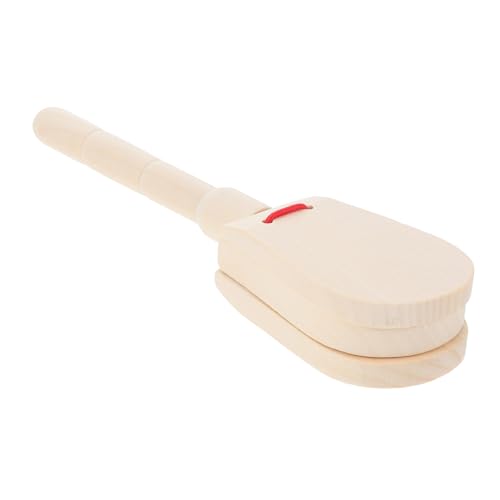 Milisten 1 Stück DREI Kastagnetten Schlaginstrument musikalisches Erziehungsspielzeug Kindermusikinstrument Percussion-Musikspielzeug Kinderinstrument -Instrumente hölzern von Milisten