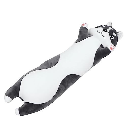 Milisten 1 Stück Husky Plüschtiere Husky Hundekissen Welpen Wurfkissen Tier Stofftier Plüsch Stofftier Husky Kissen Plüsch Husky Kissen Kuscheltier Puppe von Milisten