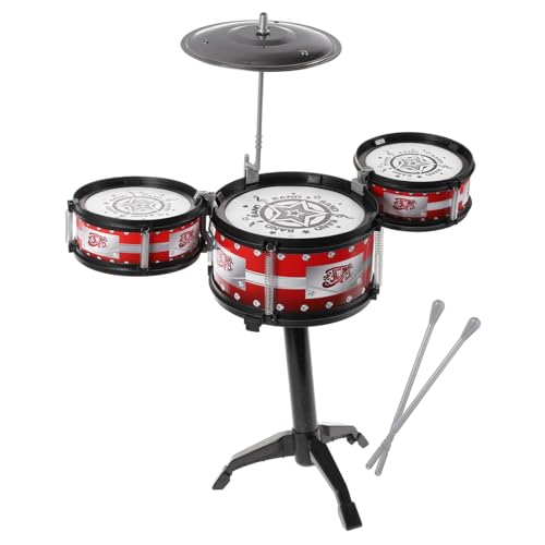 Milisten 1 Stück Jazztrommel für Mini Kleinkinder Junior-Schlagzeug -Instrumente Musikinstrument Schlagzeug für Kleinkindtrommel Kindertrommel trommeln rot von Milisten