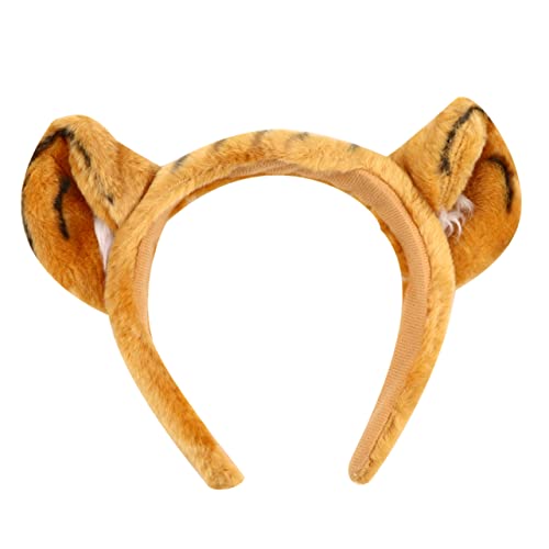 Milisten 1 Stück Kuscheliges Tigerohren Haarband aus Plüsch Niedliches Tier Stirnband für Partys und Cosplay Einfach zu Reinigen für Erwachsene Braun von Milisten